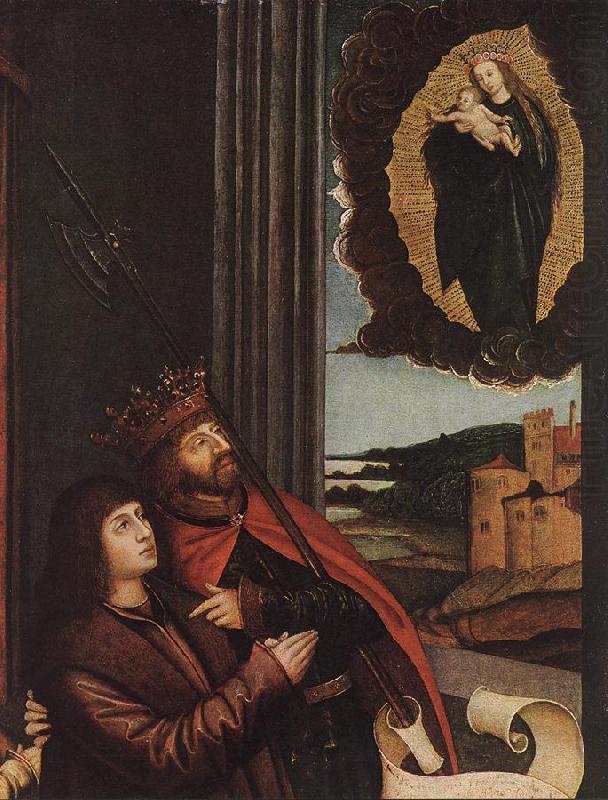 St Ladislas Presents Wladislav II and his Sons to the Virgin (detail)  wr, STRIGEL, Bernhard